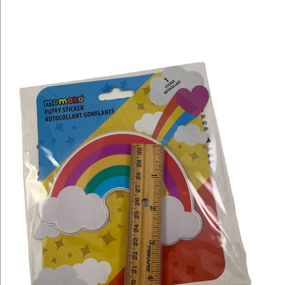 Jumbo puffy rainbow with cloud sticker - Picture 5 of 6